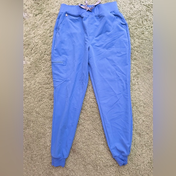 FIGS M ceil blue Zamora jogger scrubs- worn once - Picture 2 of 5